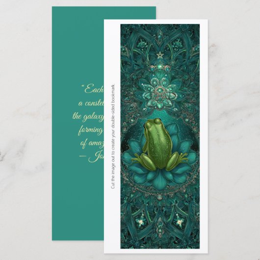 Create Your Own Mystical Frog Bookmark Card (Vorne/Hinten)