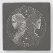 Create Your Own Mystical Gemini Steinuntersetzer (Vorderseite)