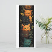 Create Your Own Mystical Kittens Bookmark Card (Stehend Vorderseite)