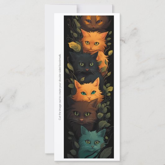 Create Your Own Mystical Kittens Bookmark Card (Vorderseite)