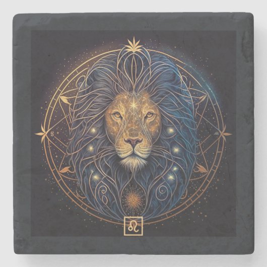 Create Your Own Mystical Leo Steinuntersetzer (Vorderseite)