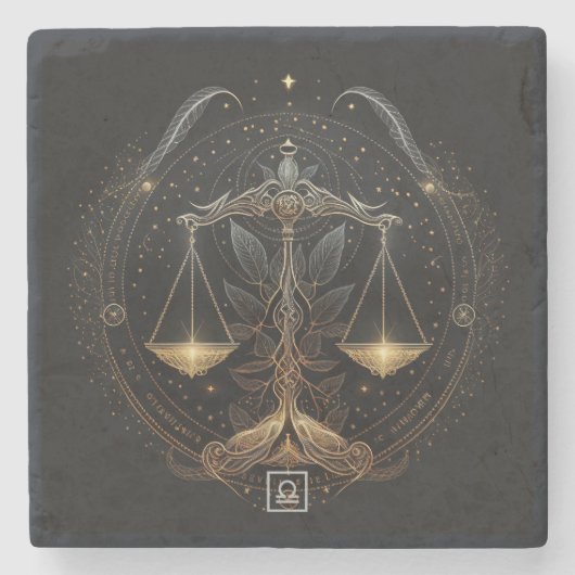 Create Your Own Mystical Libra Steinuntersetzer (Vorderseite)