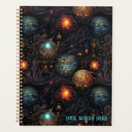 Create Your Own Mystical Magic Orbs Black Planer (Vorderseite)