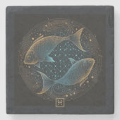 Create Your Own Mystical Pisces Steinuntersetzer (Vorderseite)