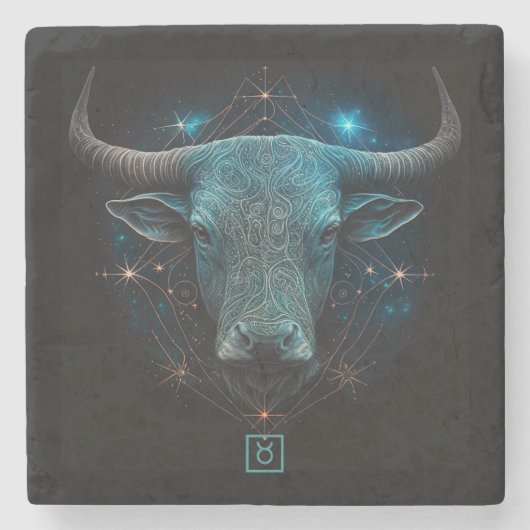 Create Your Own Mystical Taurus Steinuntersetzer (Vorderseite)