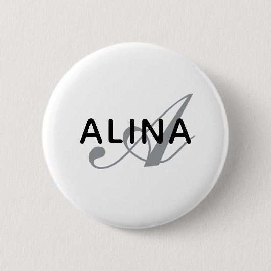 Create Your Own Name Monogra Design 2¼UV Resistant Button (Vorderseite)