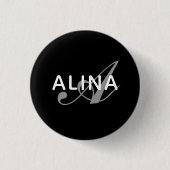 Create Your Own Name Monogram Design 1¼ Round Button (Vorderseite)