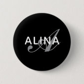 Create Your Own Name Monogram Design 2¼ Inch Round Button (Vorderseite)