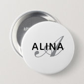 Create Your Own Name Monogram Design 3 Inch Round Button (Vorne & Hinten)