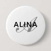 Create Your Own Name Monogram Design 3 Inch Round Button (Vorderseite)