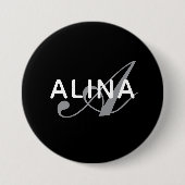Create Your Own Name Monogram Design 3 Inch Round Button (Vorderseite)