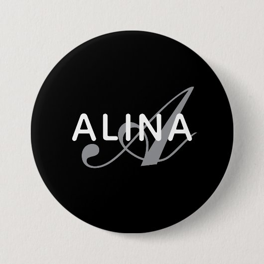 Create Your Own Name Monogram Design 3 Inch Round Button (Vorderseite)