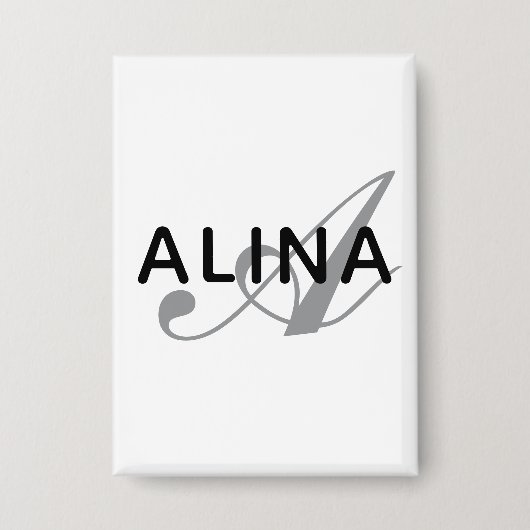 Create Your Own Name Monogram Design Rectangle Button (Vorderseite)