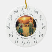 Create your own nordic family photo christmas keramik ornament (Vorne)