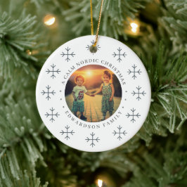 Create your own nordic family photo christmas keramik ornament