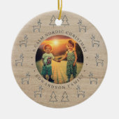 Create your own nordic family photo christmas keramik ornament (Vorne)