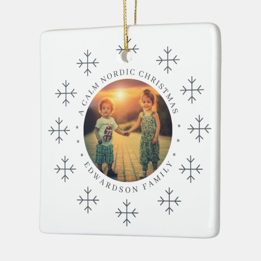 Create your own nordic family photo christmas keramikornament (Links)