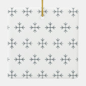 Create your own nordic family photo christmas keramikornament (Rückseite)