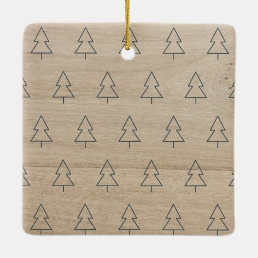 Create your own nordic family photo christmas keramikornament (Rückseite)