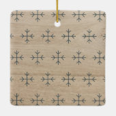 Create your own nordic family photo christmas keramikornament (Rückseite)