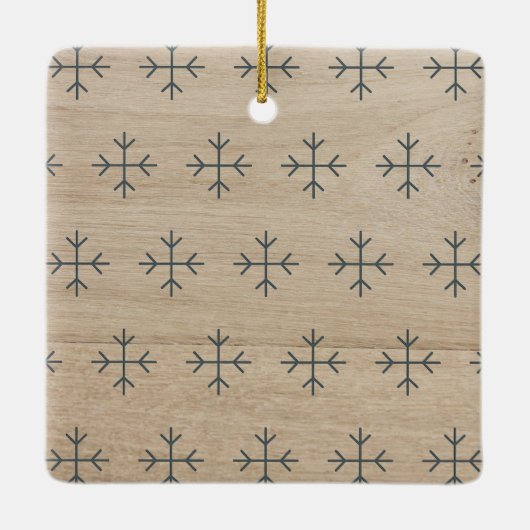 Create your own nordic family photo christmas keramikornament (Rückseite)