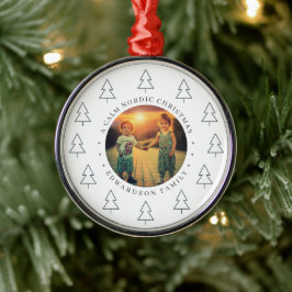 Create your own nordic family photo christmas ornament aus metall
