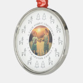 Create your own nordic family photo christmas ornament aus metall (Links)