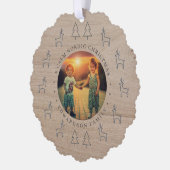 Create your own nordic family photo christmas ornament karte (Links)