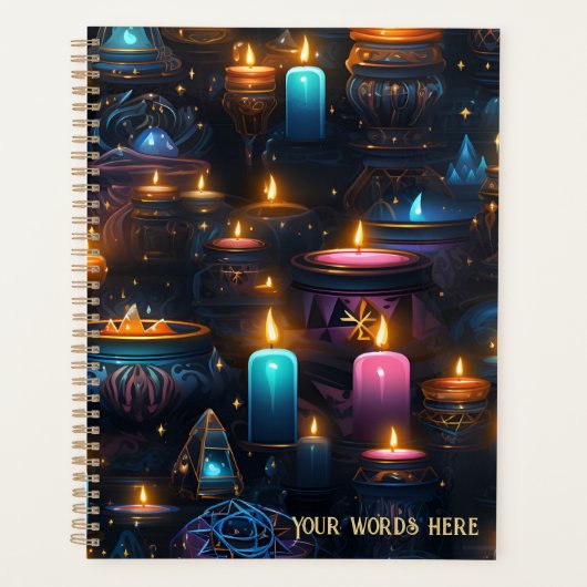 Create Your Own Occult Candles & Cauldrons Blue Planer (Vorderseite)
