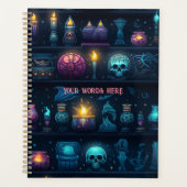 Create Your Own Occult Candles & Skulls Blue Planer (Vorderseite)