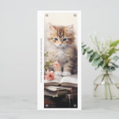 Create Your Own Orange Kitten Books Bookmark Card (Stehend Vorderseite)