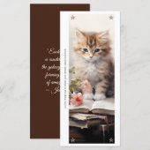 Create Your Own Orange Kitten Books Bookmark Card (Vorne/Hinten)
