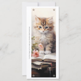 Create Your Own Orange Kitten Books Bookmark Card