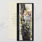 Create Your Own Orange Kitten Ivy Bookmark Card (Vorne/Hinten)
