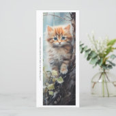 Create Your Own Orange Kitten Vine Bookmark Card (Stehend Vorderseite)