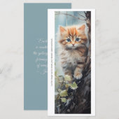Create Your Own Orange Kitten Vine Bookmark Card (Vorne/Hinten)