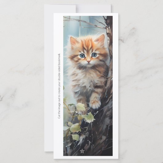 Create Your Own Orange Kitten Vine Bookmark Card (Vorderseite)