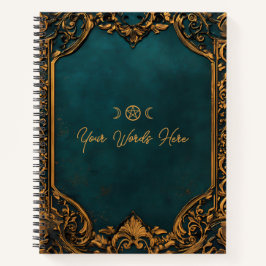 Create Your Own Ornate Teal & Tarnished Gold Notizblock