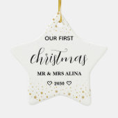 Create Your Own Our First Christmas Married Keramik Ornament (Hinten)