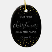 Create Your Own Our First Christmas Married Keramik Ornament (Hinten)