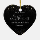 Create Your Own Our First Christmas Married Keramik Ornament (Vorne)