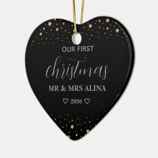 Create Your Own Our First Christmas Married Keramik Ornament (Links)
