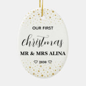 Create Your Own Our First Christmas Married Keramik Ornament (Hinten)