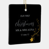 Create Your Own Our First Christmas Married Keramikornament (Rechts)