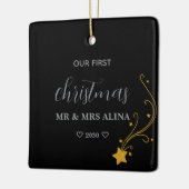 Create Your Own Our First Christmas Married Keramikornament (Links)