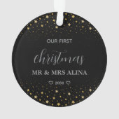 Create Your Own Our First Christmas Married Ornament (Rückseite)