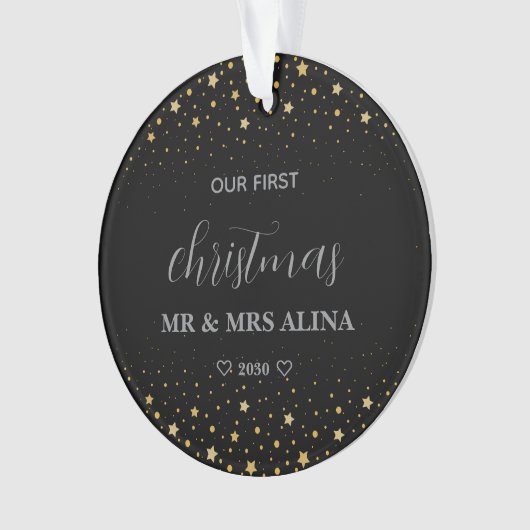 Create Your Own Our First Christmas Married Ornament (Vorderseite)