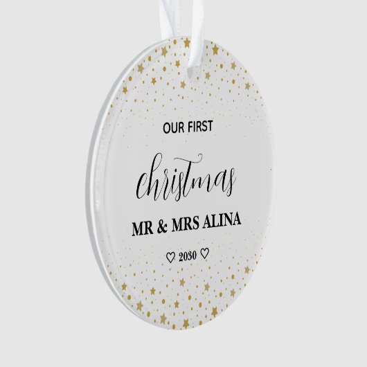 Create Your Own Our First Christmas Married Ornament (Vorderseite)