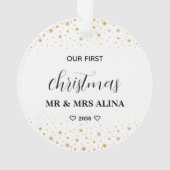 Create Your Own Our First Christmas Married Ornament (Rückseite)