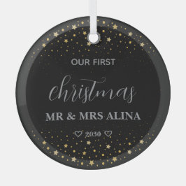 Create Your Own Our First Christmas Married Ornament Aus Glas